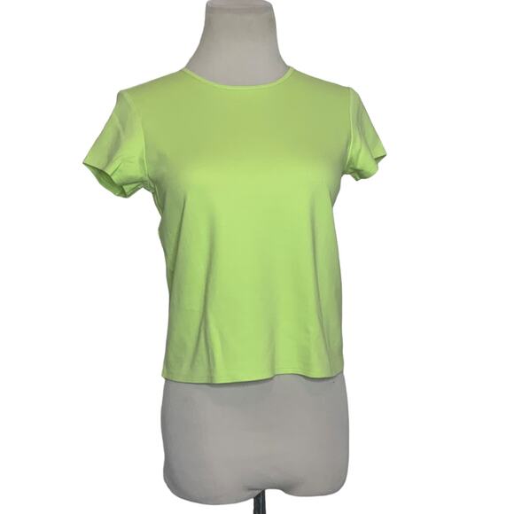 Eileen Fisher lime green short sleeves top size SP - Picture 1 of 9
